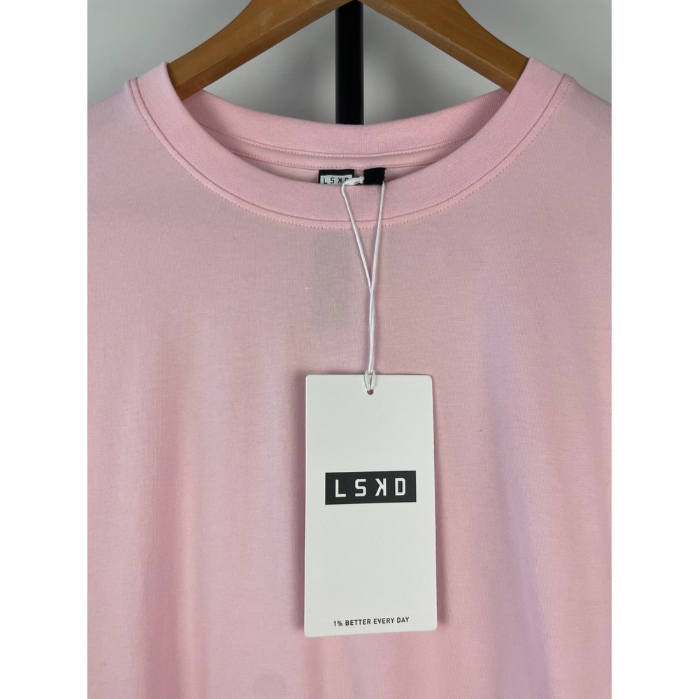 LSKD We Rise By Lifting Others Graphic FLXCotton Oversized T-Shirt Pink Size S - Picture 5 of 5